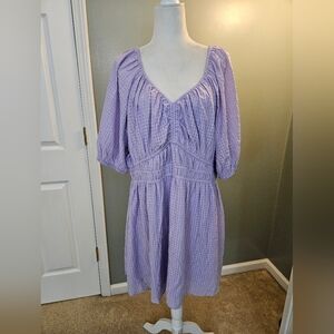 Old Navy, Women's Size XXL Petite Lavender V-Neck Puff Sleeve Dress New with Tag